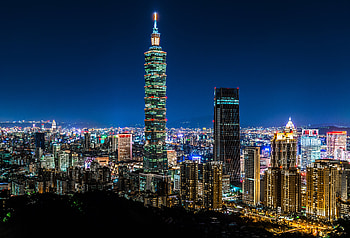 Building, Taipei, Taiwan, , City, Night, Skyscraper, Taipei 101, Cities HD wallpaper