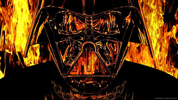 Darth Vader On Fire HD wallpaper