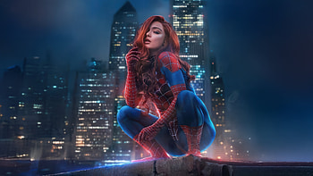 Spider Woman Rises, spider-woman, superheroes, cosplay HD wallpaper