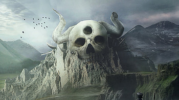 Demon Skull HD wallpaper