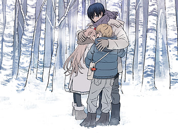 Chainsaw Man — Denji & Aki: Winter Embrace, Denji (Chainsaw Man), Aki Hayakawa, Anime, Chainsaw Man HD wallpaper