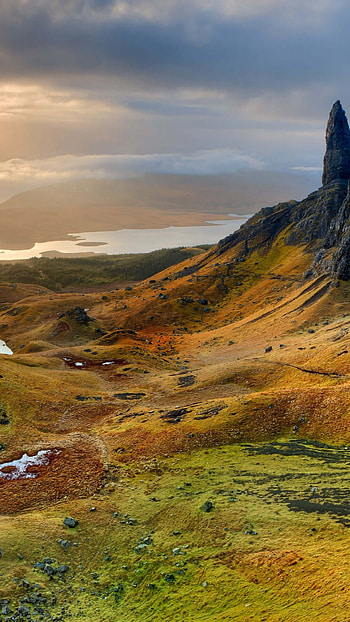 Man of Storr, Skye, Scotland, Apple HD phone wallpaper