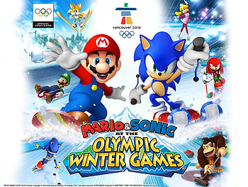 mario,sonic&olympic, winter, olympic, sonic, mario HD wallpaper