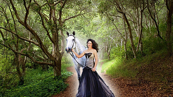 Lorena Ochoa in the woods, other, nature, people, entertainment HD wallpaper
