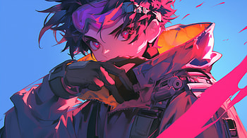 Cyberpunk Anime Boy - Vibrant, Anime, anime boy, cyberpunk HD wallpaper