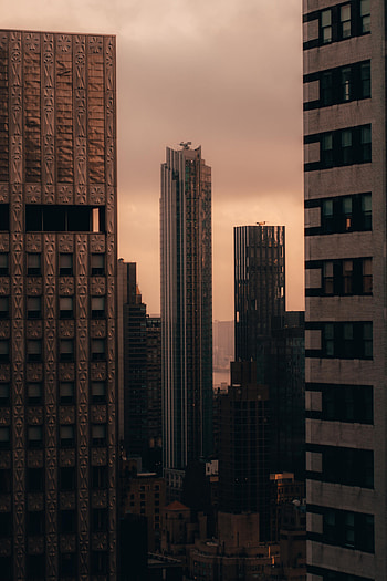 Cities, Sunset, Architecture, City, Building, Skyscrapers HD phone wallpaper