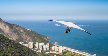 Hang gliding over Rio de Janeiro, Stunning Brazilian landscapes, Breathtaking city views, Unforgettable glides HD wallpaper