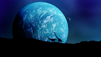 No Mans Sky Moon, no-mans-sky, games, deviantart, dinosaur, moon HD wallpaper
