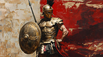 Epic Roman Gladiator, roman gladiator, warrior, armor, helmet, shield HD wallpaper