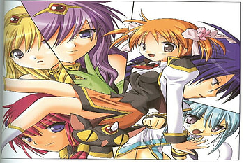 Galaxy Angel Rune-Five On It!, tequilla, apricot, galaxy angel rune, anise, nano-nano, lilly, kahula, memolette, anime, galaxy angel HD wallpaper