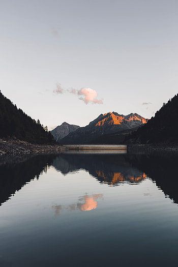 Mountains, Nature, Landscape, Trees, Lake, Reflection HD phone wallpaper