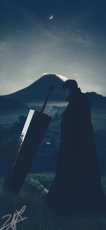 Guts, zax, edit, Berserk, Manga, anime HD phone wallpaper