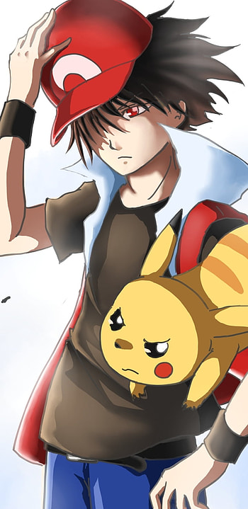 Trainer Red & Pikachu — Pokémon Red/Blue , Pikachu, video game HD phone wallpaper
