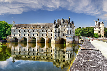 Chenonceau Castle, Loire, France, medieval, castle, reflection, france HD wallpaper