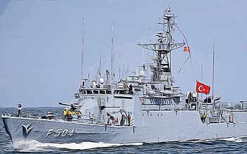 TCG Beykoz, F-504, , vector art, TCG Beykoz drawing, Turkish Naval Forces, creative art, TCG Beykoz art, vector drawing, abstract ships, TCG Beykoz F-504, Turkish Navy HD wallpaper