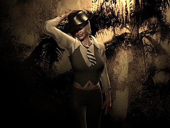 Gold Hat, lady, abstract, fantasy, hat, gold colors HD wallpaper