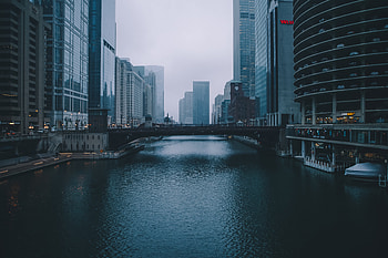 Cities, Rivers, Skyscrapers, Bridge, Construction HD wallpaper