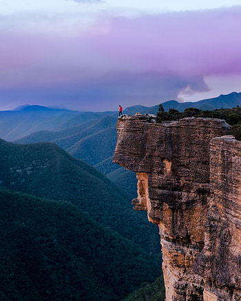 Nature, Sydney, Precipice, Break, Cliff, Human, Person, Loneliness, Australia HD phone wallpaper