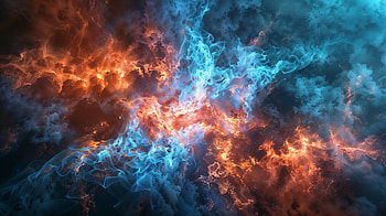 Quad — Blue & Orange Energy Smoke, energy, blue, orange (Color), smoke HD wallpaper