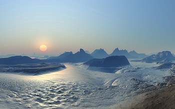 Nature, Mountains, Sun, Relief, Evening HD wallpaper