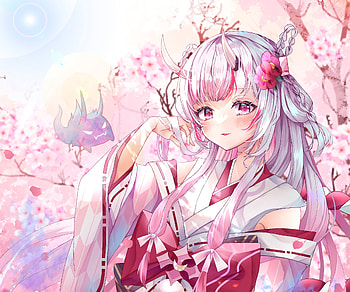 Nakiri Ayame, hololive, Nakiri Ayame, Anime, Virtual Youtuber HD wallpaper