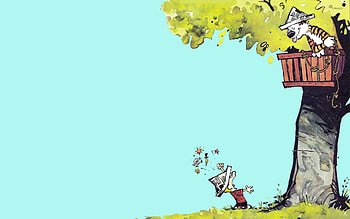 Calvin and Hobbes - Cartoon - HD wallpaper