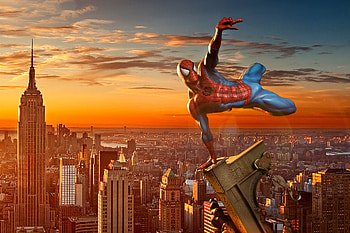 Spiderman In New York City, spiderman, digital-art, superheroes HD wallpaper