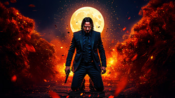 Brooding John Wick, keanu-reeves, john-wick, movies, artwork, digital-art, ai HD wallpaper
