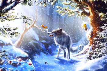 Snow, Wolves, Animal, Winter, Wolf, Forest, Squirrel HD wallpaper
