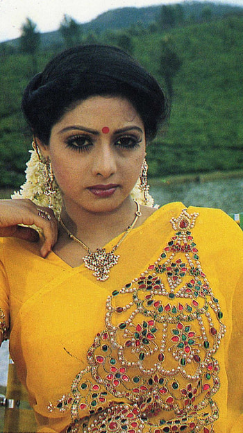 Sreedevi, bollywood actress, saree lover HD phone wallpaper
