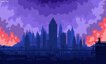 High Skies Pixel Art , pixel, 8-bit, artist, artwork, digital-art, deviantart HD wallpaper