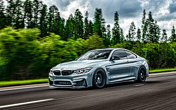 2022, BMW M4 Coupe, F82, , front view, silver coupe, BMW F82, new silver BMW M4, German cars, BMW HD wallpaper