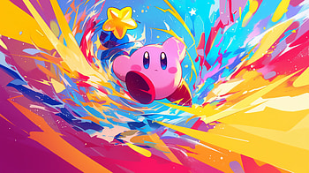 Vibrant Kirby Adventure, video game, Kirby HD wallpaper