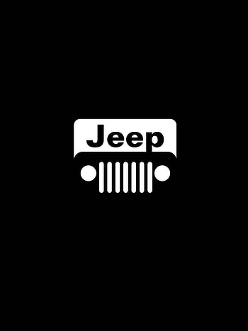 Jeep, car, minimal, logo, dark HD phone wallpaper