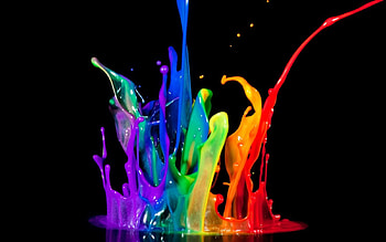 rainbow fire pics.. Splash HD wallpaper