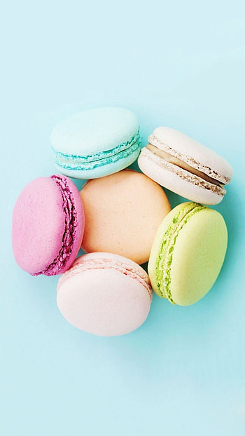 Pastel macarons, Soft and delicate hues, Elegant dessert graphy, Pretty pastries HD phone wallpaper