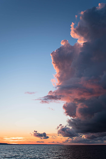 Nature, Water, Sea, Clouds, Horizon HD phone wallpaper