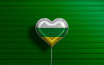 I Love Zamora-Chinchipe, , realistic balloons, green wooden background, Day of Zamora-Chinchipe, ecuadorian provinces, flag of Zamora-Chinchipe, Ecuador, balloon with flag, Provinces of Ecuador, Zamora-Chinchipe flag, Zamora-Chinchipe HD wallpaper