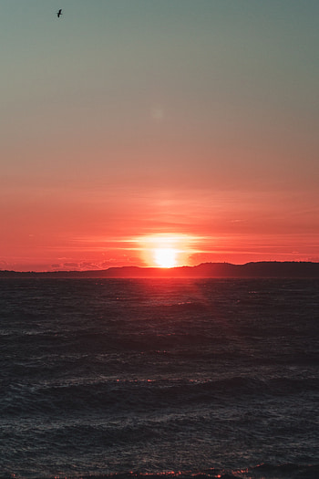 Nature, Sunset, Sea, Sun, Waves, Shore, Bank HD phone wallpaper