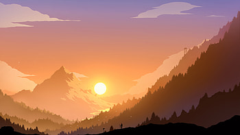 Landscape Scenery Minimal , landscape, scenery, artist, minimalism, artwork, digital-art, minimalist, deviantart HD wallpaper
