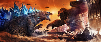 Godzilla vs Kong , 2021 movies, resolution, City destruction HD wallpaper