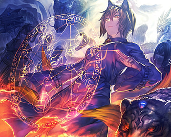 Yakumo Ran, magic, anime, Touhou, girl, manga, female HD wallpaper