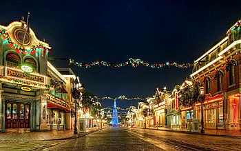 Disneyland, Christmas Village HD wallpaper