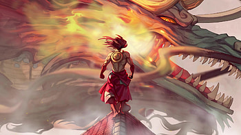 One Piece - Luffy vs Kaido Cybust Live HD wallpaper