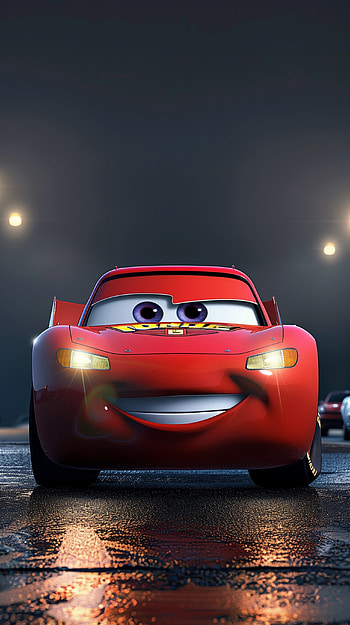 Racing Night with Lightning - Cars, movie, Cars (Pixar), Lightning McQueen HD phone wallpaper