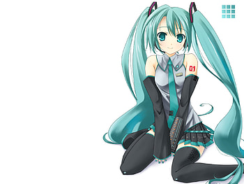 Hatsune Miku, awesome, uniform, artistic, nice, digital, cg, hatsune, aqua eyes, sexy, outfit, white, beauitful, art, twintail, hot, girl, headset, singer, aqua, anime girl, anime, pretty, virtual, stockings, black, song, heads, innocent, cute, vocaloid, beauty, miku, music, vocaloids, thighhighs, program, skirt, diva, tie, gray, aqua hair, cool, idol, micro HD wallpaper