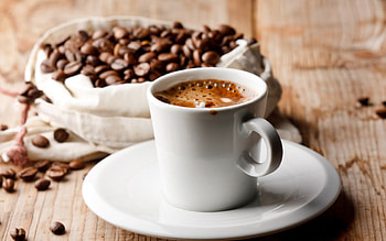 *** Cup Of coffee ***, kawa, ziarna, filizanka, napoje HD wallpaper