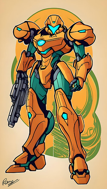 Metroid, robot, armor HD phone wallpaper