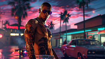 GTA VI: Urban Sunset, video game, Grand Theft Auto, Grand Theft Auto VI HD wallpaper