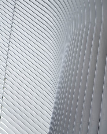Abstract view of modern architecture in NYC with striking geometric patterns in white. HD phone wallpaper